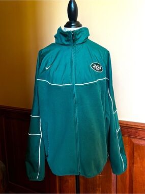 Nike Men’s Green Full-Zip New York Jets NFL Football Team Jacket Large